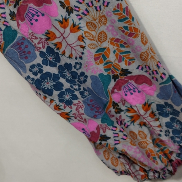 Matilda Jane Sew Perfect Floral Peasant Top Women's M Multicolor Artsy Retro - Picture 4 of 8